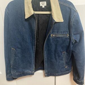 Sunday Best Denim Jacket with Cream Collar